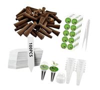 COOLHOOD Aquaponics Starter Set con cubi per piantine e tazze a rete, fioriera idroponica per coltivare cesti per la coltivazione di piante da giardino, balcone, accessori da giardinaggio
