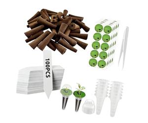 COOLHOOD Aquaponics Starter Set con cubi per piantine e tazze a rete, fioriera idroponica per coltivare cesti per la coltivazione di piante da giardino, balcone, accessori da giardinaggio