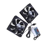 COOLHOOD Armadi silenziosi USB da 120 mm Sistemi di ventola di raffreddamento con controllo termostato regolabile 0-60 ℃ per armadi home theater Ventilatore termostato regolabile