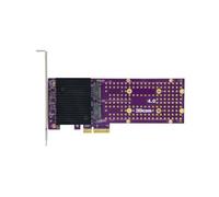 COOLHOOD Scheda adattatore SSD NVMe per la crescita dello storage desktop, scheda di espansione PCIe con due posizioni di montaggio dell'unità, aggiornamento della workstation non smontata
