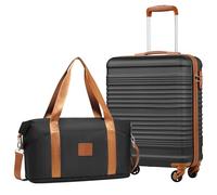COOLIFE EasyJet Trolley Bagaglio a Mano 55x40x20 e Borsone da Viaggio 30L(45x36x20cm) Set di Valigie, Valigia Bagaglio a Mano, Chiusura a Combinazione Laterale con TSA