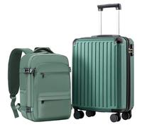 COOLIFE EasyJet Trolley Bagaglio a Mano 55x40x20 e Zaino da Imbarco 20L(40x25x20cm) Set di Valigie, Valigia Bagaglio a Mano, Chiusura a Combinazione Laterale con TSA per Ryanair
