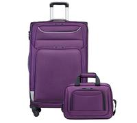 COOLIFE Valigia Grande Morbida Trolley 80cm e 1 Borsa a Tracolla Grande