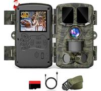 Coolifepro Fototrappola 4K 60MP,Fototrappola Infrarossi Invisibili 120°Ampia Visuale Impermeabile IP66 Fototrappola 850nm IR LED con Scheda SD da 32GB per la Sorveglianza della Fauna Selvatica