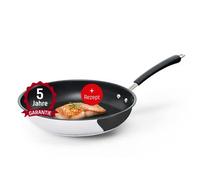 Coolinato, padella antiaderente rivestita da 28 cm in acciaio inox, padella per fornello a gas, vetroceramica, induzione, forno, elettrico