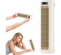 Cooling Ace Portable Air Cooler And Bladeless Tower Fan with 3 Speeds, USB Rechargeable Battery And 24H Runtime, Quiet Operation for Bedroom Desk Office Dorm, Flexible Color Options,Beige
