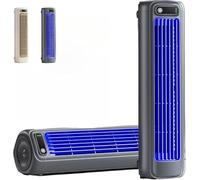 Cooling Ace Turbo - Condizionatore d'aria portatile a 3 velocità, super silenzioso, con ricarica USB, modalità sospensione/verticale per camera da letto, ufficio, cucina (colore: beige)