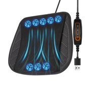 Cooling Car Seat Cushion - Ventilated 3-Speed Ergonomic Supportive Mat For Drivers And Passengers | Ideal For Vehicle, Truck, Boat, Wheelchair, Elderly Travel, Comfortable Back Support Sitting