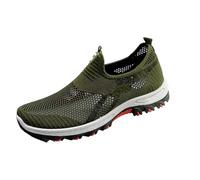 Cooling Comfort Sneaker Men Women 2025 New Breathable Barefoot Mesh Shoes Soft Bottom Comfy Casual Anti-Slip Slip On for Daily Walking & Errands (Green,42)