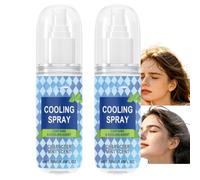 Cooling Hydration Mist - Spray 3 in 1 per viso e corpo, rinfrescante multitasking, idratante, portatile, rinfrescante, istantaneo, calmante (2 pezzi)