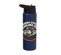 Cooling Off Bear Funny Summer Pool Mood Stainless Steel Insulated Water Bottle