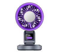 Cooling Portable Fan, Foldable Rechargeable Air Cooler With Hanging Hook, Adjustable Desk Fan For Home Office Travel Bedroom Outdoor Summer Work Beach Camping Dorm Personal Cooling Use