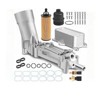 Cooling Radiator Mesh Adatto per Dodge per Chrysler Ram3.6L Scambiatore di Calore 68105583AF Alluminio Radiatore Olio Filtro Adattatore Alloggiamento Del Motore