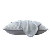 Cooling Summer Ice Silk Pillowcase Solid Color Bean Cool Air Conditioning Cover Washable（No Pillow）48x74cm(Grey-1PC,4PCS)