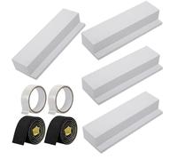 Cooling Unit Blocks - Pliable Window Frame Cushion, Soundproof Air Tight Gasket, White Polyurethane Sealing Pad, Flexible Vent Shield Wedge | Accessories, Perfect for Hotel Apartment Bedroom