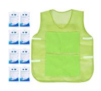 Cooling Vest, Fast Cold Wearable Garment, 8 Ice Pack Personal Cooler, Lightweight Refreshing Apparel, Ideal for Summer Outdoor Sports Travel Work Dads Workers Outside