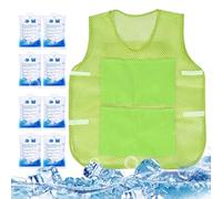 Cooling Vest, Fast Wearable Vest with 8 Ice Packs, Personal Cold Gear Clothing, 22.05x26.38 Inches Ideal for Summer Outdoor Sports, Travel, Work, Dads, Workers, Heat Outside
