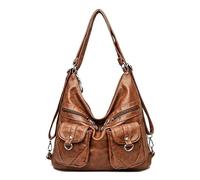 Coolives Borsa Hobo da Donna in Pelle Sintetica Borsa Bauletto Borsa a spalla Borsa a mano Hobo Donna Sacchetto Borse Manici Lunghi Borsetta Borsa a Zaino Borse a zainetto Zainetti Zaini Marrone