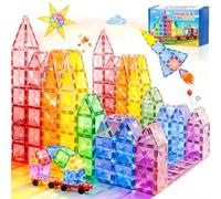 COOLJOYA Costruzioni Magnetiche 42 Pezzi per Bambini 2-8 Anni, Magneti Giochi Montessori