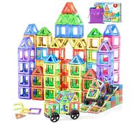 COOLJOYA Costruzioni Magnetiche, Costruzioni Magnetiche per Bambini 3 Anni, Giochi per Bambini Giochi Montessori per Ragazzi e Ragazze di 3 4 5 6 7 8 annii, 50 Pezzi Blocchi Magnetici
