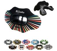 COOLLO SPORTS MAXX/Might Football - Paradenti per labbra e sport ad alto impatto, per adulti e ragazzi (cinghia inclusa) (spettro - (monostrato), senza custodia (adulto 8+))