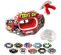 COOLLO SPORTS MAXX/Might Football - Paradenti per labbra e sport ad alto impatto, per adulti e ragazzi (cinghia inclusa) (due strati), con custodia (adulto 8+))