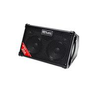 Coolmusic BP40D Amplificatore per chitarra acustica - Altoparlante Bluetooth portatile da 80 W con batteria con effetto ritardo del riverbero Chorus, 6 ingressi, equalizzatore a 3 bande, nero