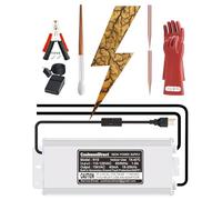 Coolneon Lichtenberg Machine Kit 15kVAC Neon Sign Transformer Rods Morsetti Guanti Spazzola Interruttore a pedale Frattale Macchina per bruciare legna Set Non Led Neon Alimentatore Bruciatore Ad Alta