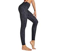 COOLOMG Leggings sportivi da donna, da yoga, da fitness, con tasche, opachi, per più vie, Cerchio nero, S