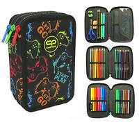 COOLPACK Astuccio XXL, 44 pezzi, con toppa, astuccio imbottito a 3 ripiani, motivo: XPLAY, Joystick, Play