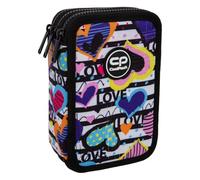 CoolPack Astuccio XXL a 3 scomparti per la scuola, astuccio a 3 scomparti, astuccio per ragazze, astuccio da 44 pezzi, Multicolore., Astuccio