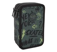 CoolPack Astuccio XXL a 3 scomparti per la scuola, astuccio tripla, astuccio per ragazze, ragazzi, astuccio 44 pezzi, con motivo tigre, Multicolore., Astuccio