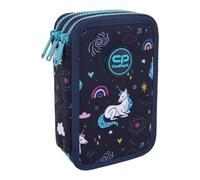 CoolPack MRS Unicorn - Astuccio a 3 scomparti per la scuola, con tripla astuccia, astuccio per ragazze, 44 pezzi, 3 piani, Multicolore., Astuccio