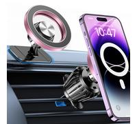 Coolpow Porta Cellulare Auto con Magsafe【20 Potente Magnetico 】 Supproto Telefono Auto Magnetico【360°】 Porta Telefono AUto Per Il Cruscotto & Presa d'Aria Automobile Compatibile con iPhone 17,Rosa