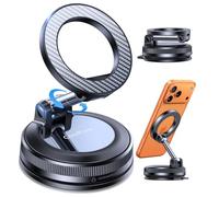 Coolpow Porta Cellulare Auto Magnetico, Supporto Telefono Auto per Magsafe [Ventosa Nano Gel Sottovuoto & Magneti Potenti] 360°Rotazione Porta Telefono Accessori Auto per iPhone 17 16 15 14/Parabrezza