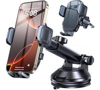Coolpow Porta Cellulare Auto Universale, Upgrated 4-in-1 Supproto Telefono Auto per Parabrezza & Cruscotto e Bocchette di Aerazione, Forte Aspirazione Accessori Auto con iPhone 17 Pro/16/15 Smartphone