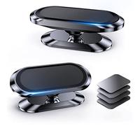 Coolpow Supporto Cellulare Auto Magnetico 2 Pezzi 360° Rotazione Universale Porta Telefono Compatibile con iPhone/Samsung/Huawei Smartphones