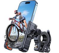 Coolpow Supporto Telefono Bicicletta [360° Rotazione & 1S Blocco Rapido] Porta Cellulare Moto, [No Blocca la Telecamera] Porta Cellulare Bici per iPhone/Galaxy 4.7"-6.8" Smartphone