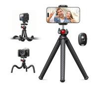 Coolpow Treppiede Smartphone - 3 in 1 Mini Treppiede Flessibile con Telecomando Bluetooth, Portatile & 360° Rotabile, treppiede fotocamera con vite 1/4" per iPhone/Galaxy/Android/Fotocamera/GoPro