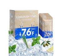 CoolRush Asciugamano con estratto naturale di menta, asciugamano rinfrescante istantaneo in 3 secondi, salviette rinfrescanti sportive riutilizzabili per il calore estivo, senza alcool, per corsa