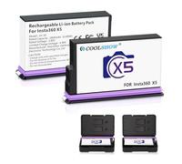 COOLSHOW 360 X5 Batteria 2800 mAh 2 pezzi con custodia protettiva compatibile con fotocamera Insta360 X5 (2 batterie)