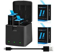 CoolSHOW Hero 12/11/10/9 Batteria di Ricambio - 2 Pezzi Con Triplo Caricatore per GoPro Hero Black