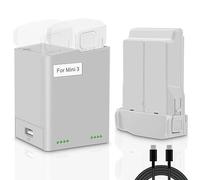 COOLSHOW Volo intelligente Mini 4 Pro/3 Pro Batteria 1 pezzo 3850mAh Batteria di ricambio e Kit Hub Caricabatteria Mini3 a due vie Compatibile con DJI Mini 4 Pro/3/3Pro Drone