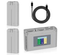 COOLSHOW Volo intelligente Mini 4K Batteria 2 Serie 2400mAh e Smart LED Triplo Caricabatteria a due vie mine Compatibile con DJI Mini 2, SE