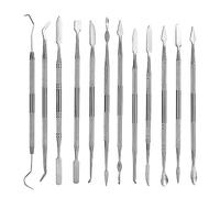 Coolty 12pcs Attrezzi per Intagliare Cera di Argilla Acciaio Inox a Doppia Scolpire il Kit di Strumenti Fai da te Scalpello Intagliatore Set per Il Trasporto per Scolpire Sculture in Ceramica