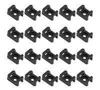 Coolty 150 Pezzi Supporto per Fascette Stringicavo Base per Fascette Supporto Fermacavo, 23 mm x 16 mm, Nero
