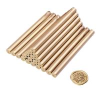 Coolty 20 Pezzi 11mm Bastoncini di Ceralacca per Pistola a Colla per Timbro Sigillo di Cera Lettera Inviti di Nozze, Buste di Carte Mail di Lumaca Pacchetti di Vino (Oro bronzo)