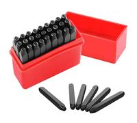 Coolty 27pcs Punzoni Lettere in Metallo 2mm Timbri Alfabeto Timbri Lettere A-Z e & Set per Metallo Legno Pelle Plastica
