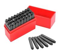 Coolty 27pcs Punzoni Lettere in Metallo 5mm Timbri Alfabeto Timbri Lettere A-Z e & Set per Metallo Legno Pelle Plastica