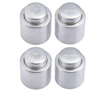 Coolty 2pcs Tappi per Vino e 2pcs Tappi per Champagne, Tappi per Bottiglia in Acciaio Inox